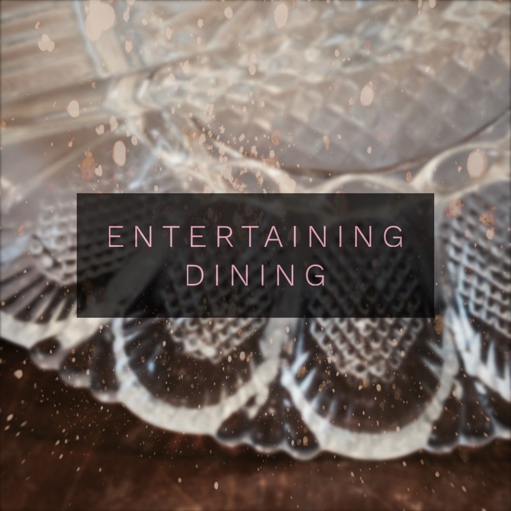 Vintage dining and entertaining pieces, glass, mcm